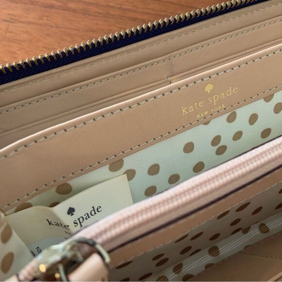 New ✨ KATE SPADE Wellesley Full Size Cobalt Blue Wallet - Picture 11 of 14